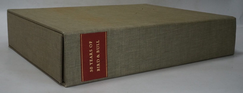 Bird & Bull Press.- Heaney (Howell J.) & Henry Morris. Thirty Years of Bird & Bull: A Bibliography 1958-1988, number 158 of 300 copies with additional folder of material, specimens, plates and illustrations, some colour,